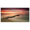 Designart - Wonderful Sunrise on Black Ocean - Beach Photo Canvas Print